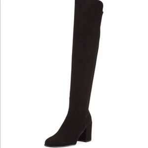 Stuart Weitzman
Alljack Suede Block-Heel Knee Boot